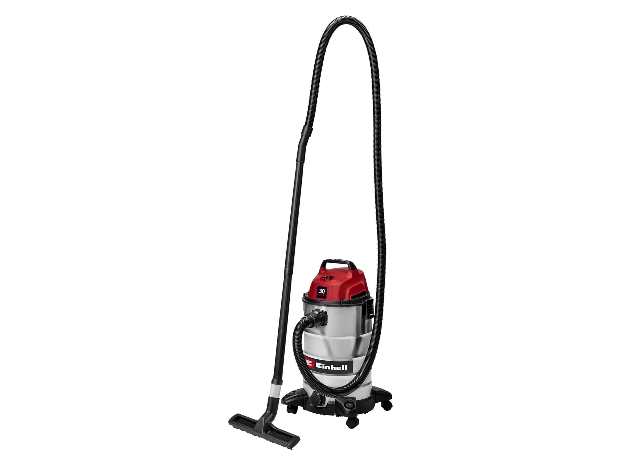 Einhell TC-VC 3055 S odkurzacz na sucho i na mokro (950 W, moc ssania 190 mbar, zbiornik ze stali nierdzewnej 20 l, rolki, uchwyt na akcesoria, w tym różne filtry i dysze)