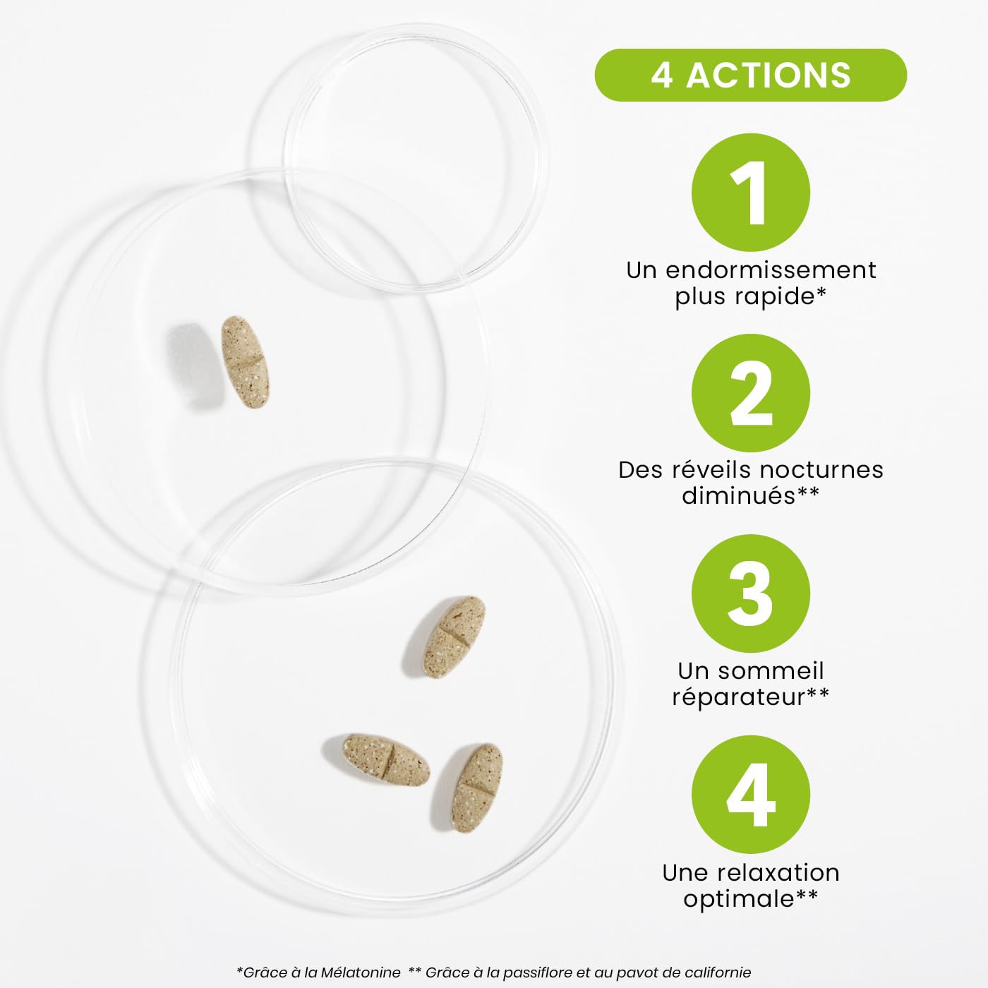 Santarome - Somnifor 4 actions - Complément alimentaire - Mélatonine 1,9 mg, Plantes - Sommeil réparateur - Format 2 mois - Made In France