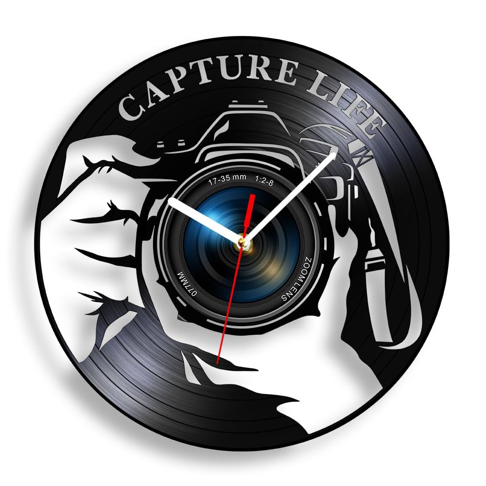 Horloge murale sans tic-tac pour studio photo éliminant les bruits