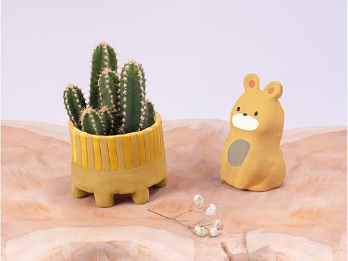 Miniatura 9 de Jovi - Kit de arcilla para modelar secado al aire, juego de 4 unidades, 2.2 libras cada una, no necesita horno, color blanco, perfecto para