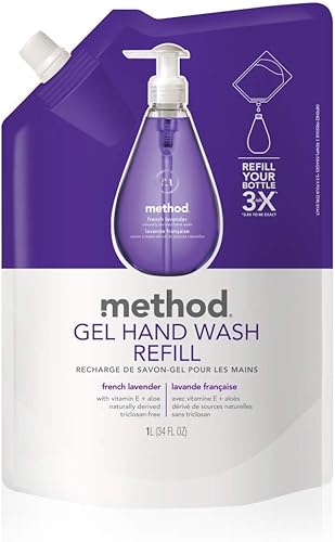 Method Repuesto de jabón de manos de gel, lavanda francesa, fórmula biodegradable, 34 onzas líquidas (paquete de 1)