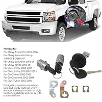 Vista 3 de 7012945 Cilindro de bloqueo de encendido con cilindros de bloqueo de puerta delantera y llaves para Chevy Silverado Pickup 2003-06 y Classic 07