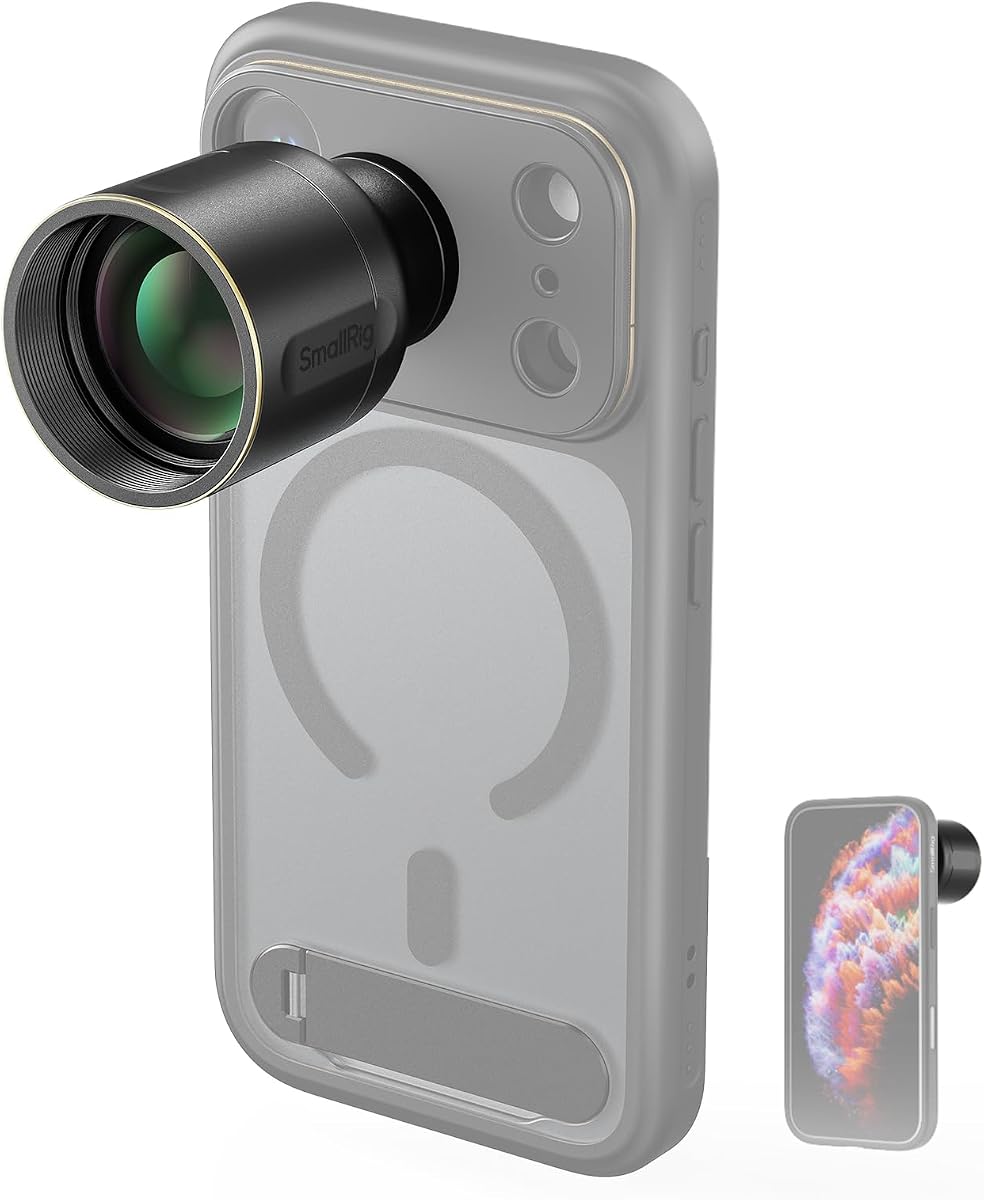 2X Telephoto Lens for iPhone 17/16/15 Pro Max - 5920 | 2X Magnification HD Lens with T-Mount, Compatible with Phone Case & 4x/5x/8x Telephoto Camera