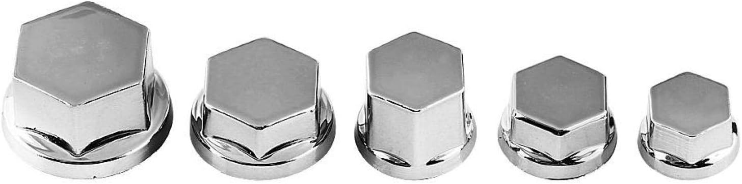 ARAMOX Motorcycle Screw Nut, 30Pcs Motorcycle Motorbike Screw Nut Cover Decoration For (Silver)