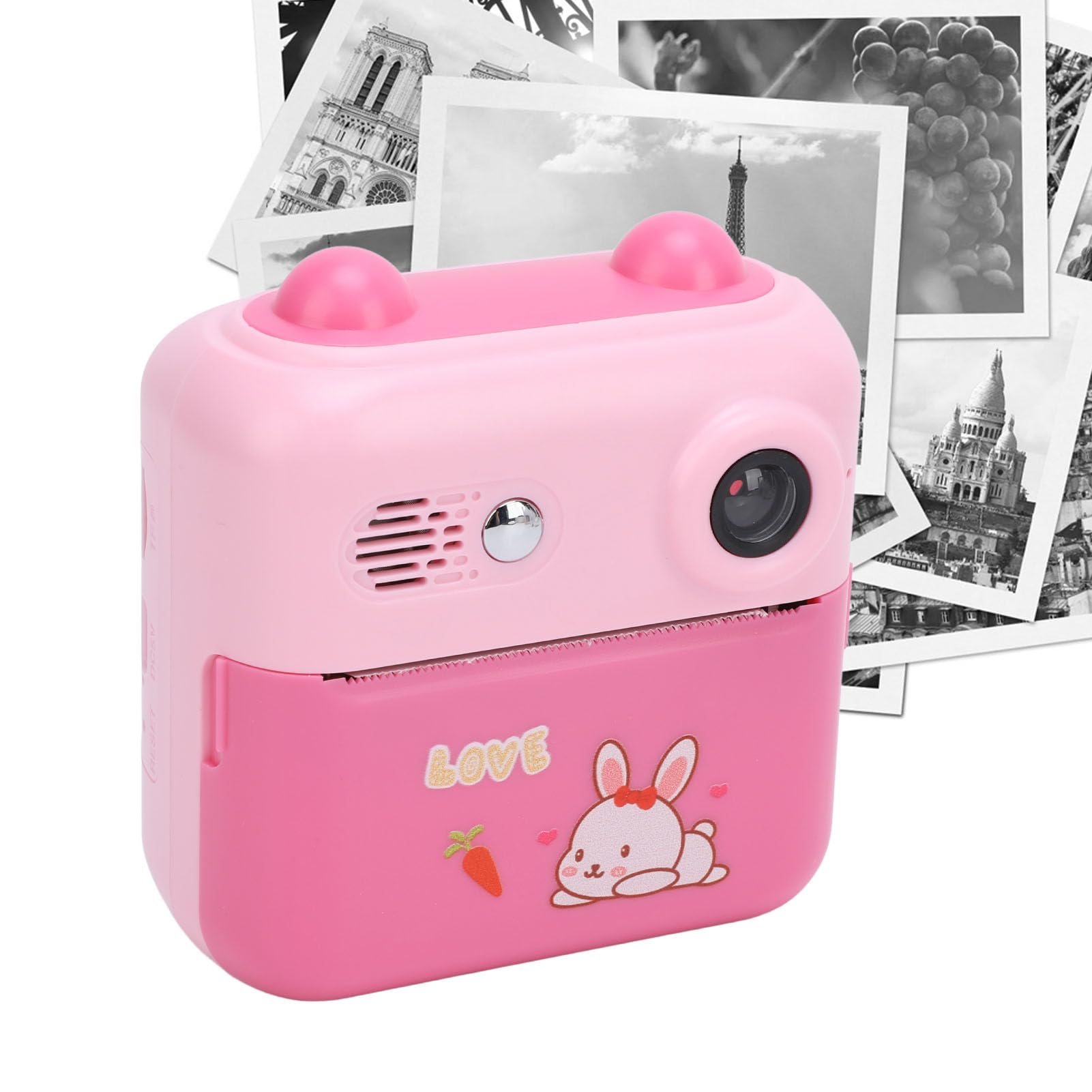 Fotocamera a Stampa Istantanea, Fotocamera Video Istantanea Digitale da 50 MP 1080P per Bambini, con Zoom Digitale 16X, Schermo IPS da 2,4 Pollici, Scatta e Stampa (Roseo)
