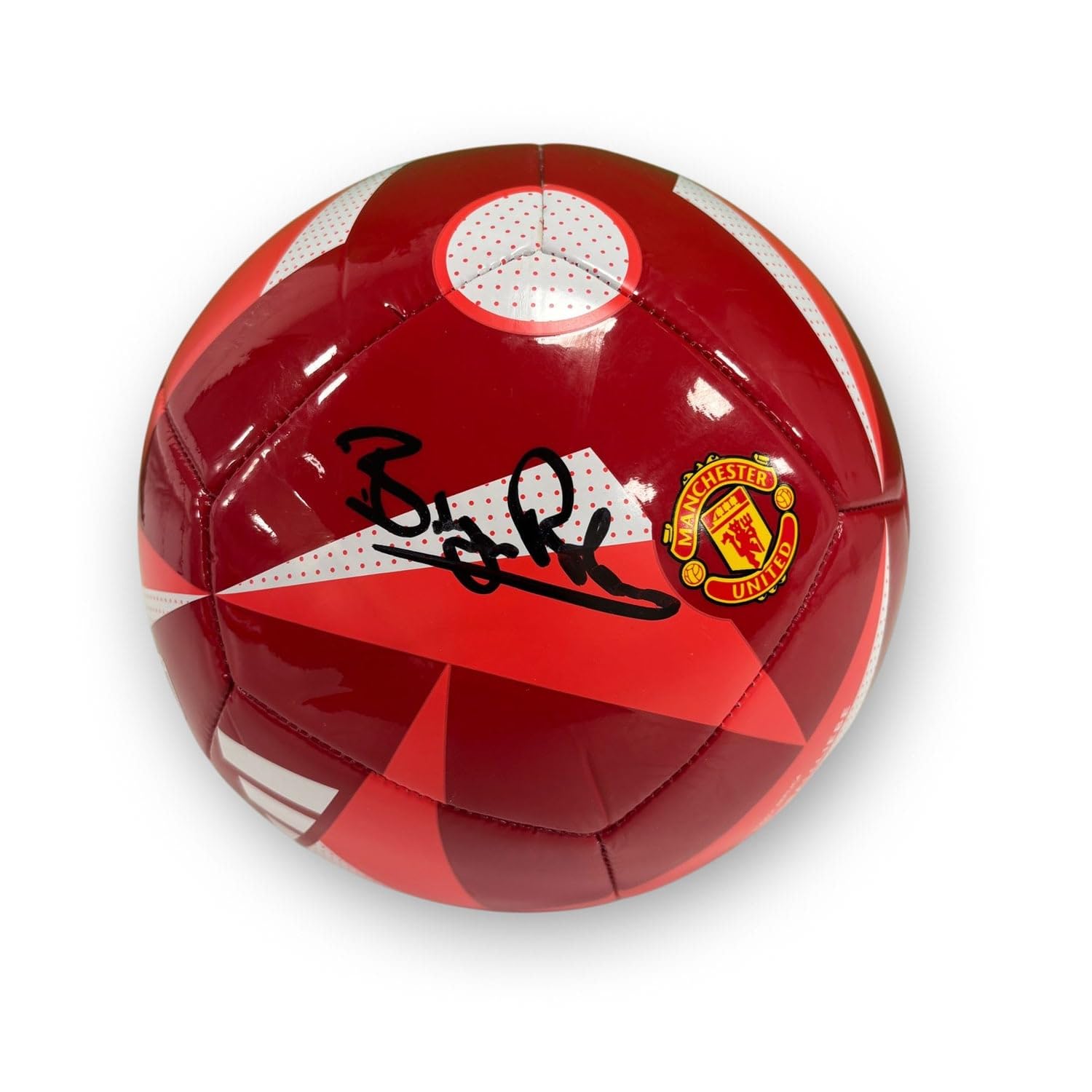 Exclusive Memorabilia Bryan Robson Signed Manchester United Football