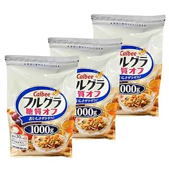 Amazon.co.jp: カルビー フルグラ糖質オフ 1000g × 3袋セット