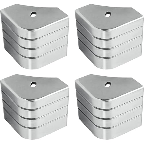 4 Pack Crest Style Corner Cap Casting Pontoon Aluminum Deck Corner # Crest PA，Suitable for 90 Rounded Corner, not 90 Right Angles.Height: 3-1/8" to 3-3/16" Top: 3-1/8" to 3-3/16"
