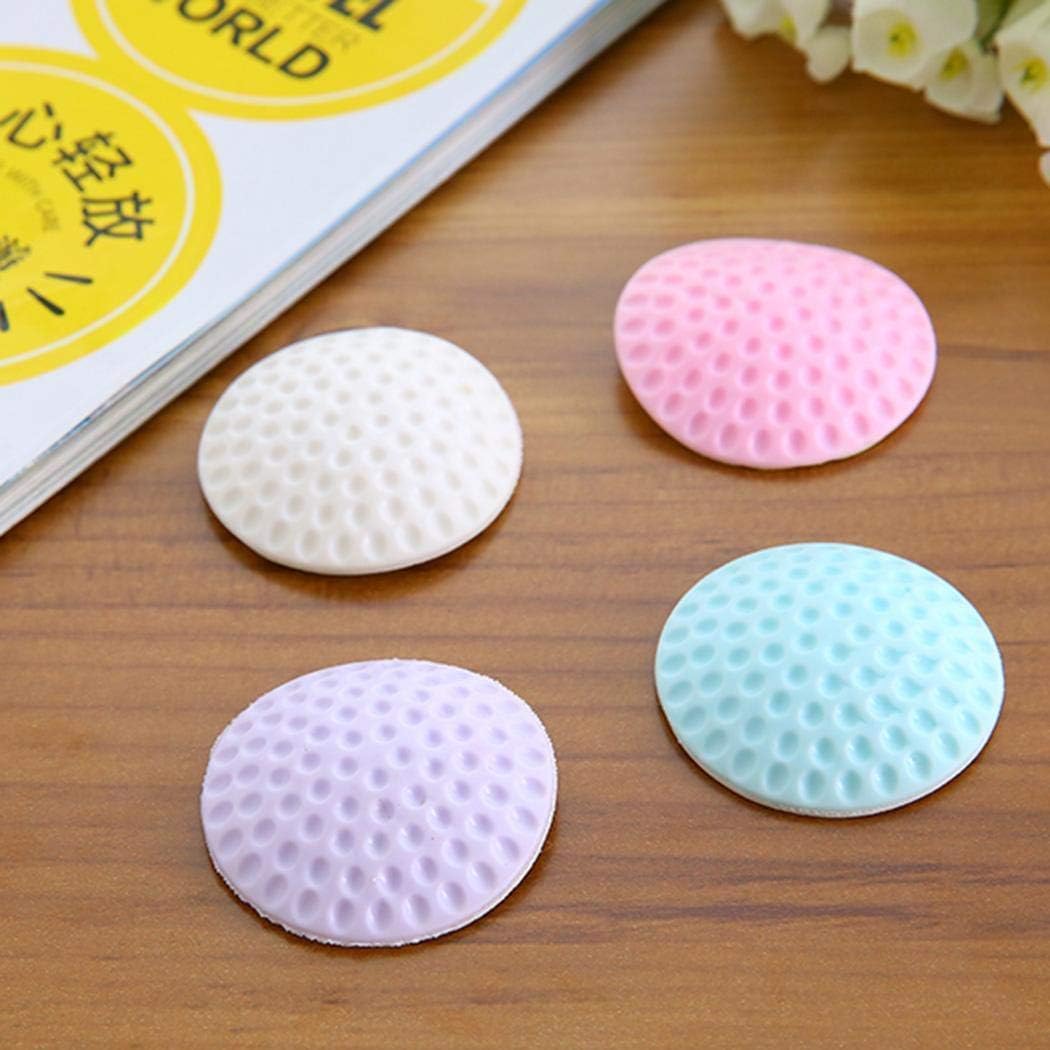 KolorFish Wall Protectors, 4 PCS Self-Adhesive Door Handle Bumper Guard Stopper, Rubber Self- Adhesive Crash pad (White) 4