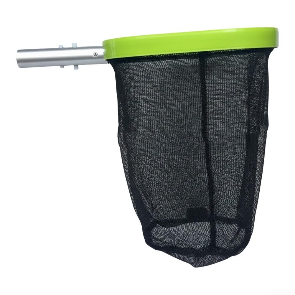 Épuisette de piscine, cadre en aluminium pour enlever les débris, maille verte pour piscines creusées et hors sol
