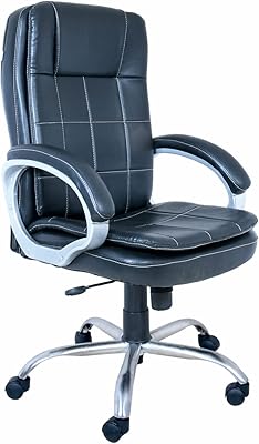TAKOZI TK-103 High Back Ergonomic Revolving Executive Office Chair with Premium Leatherette & Cusioning, Recline & Height Adjustment for Office & Work from Home (Black)