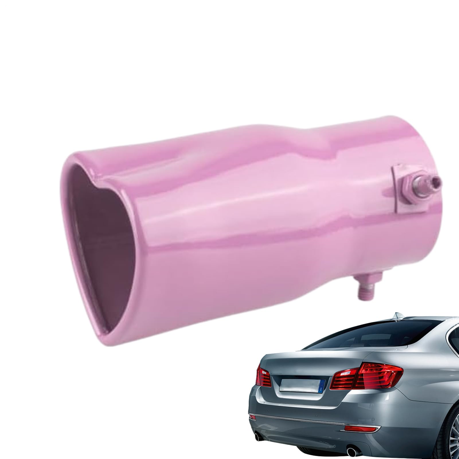 Consejo de silenciador de escape del automóvil - Silenciador de tubo de cola en forma de corazón, extensión de tubo de escpe | Actualización elegante con punta de escape de reducción de rui