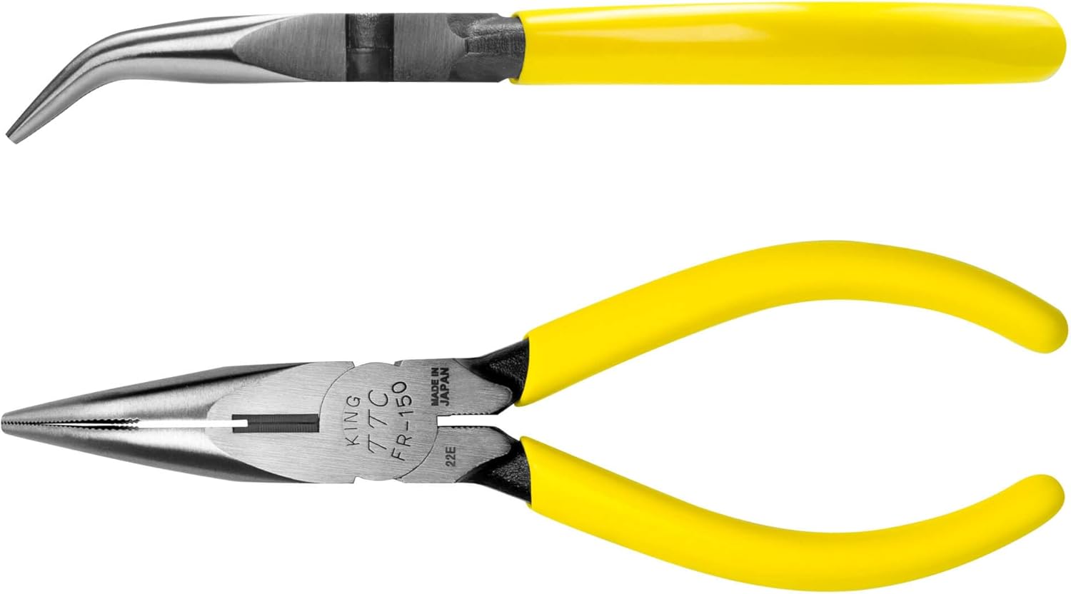 Tsunoda FR-150, Bent Nose Pliers, Chrome Plated, 6-Inch.