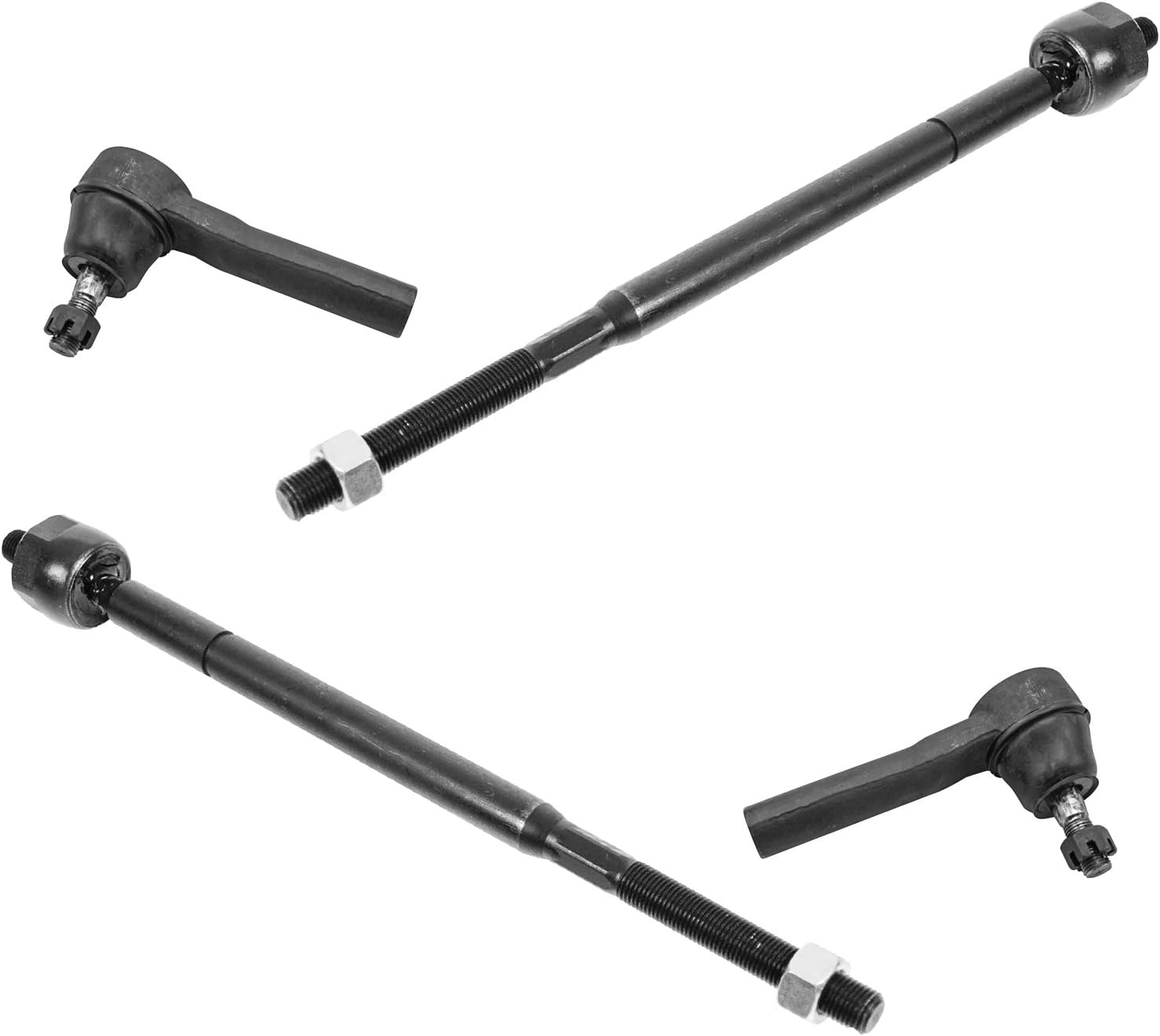 TRQ Front Inner and Outer Tie Rod Set 4 Piece Compatible with 2004-2008 Chrysler Pacifica