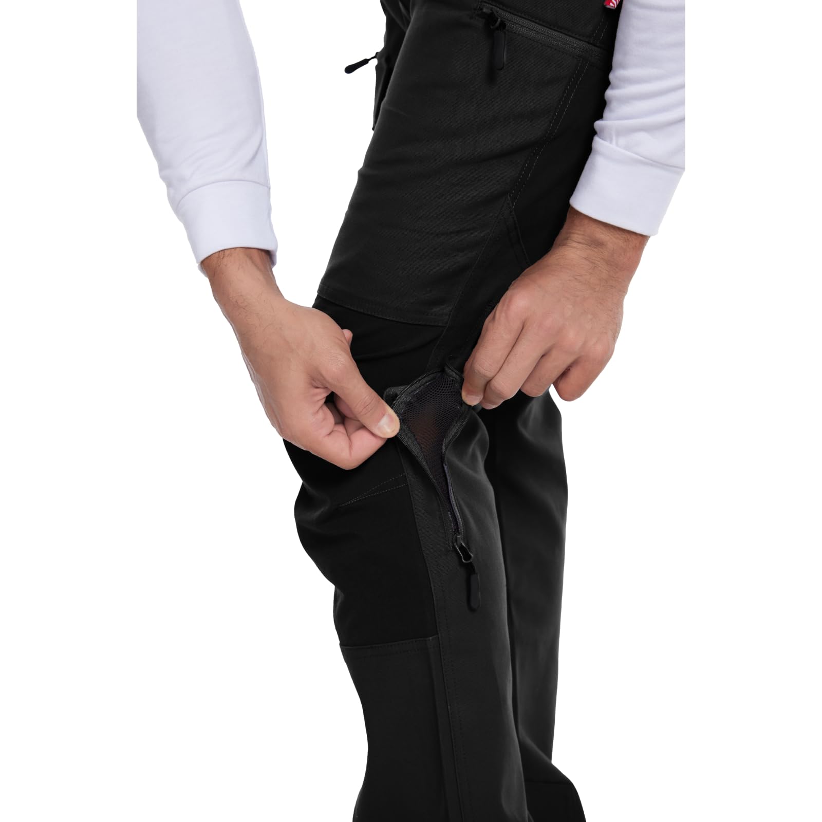 WORK IDEA Pantalón de Senderismo para Hombre, Ajuste Slim elástico, Impermeable, Adecuado para Actividades al Aire Libre