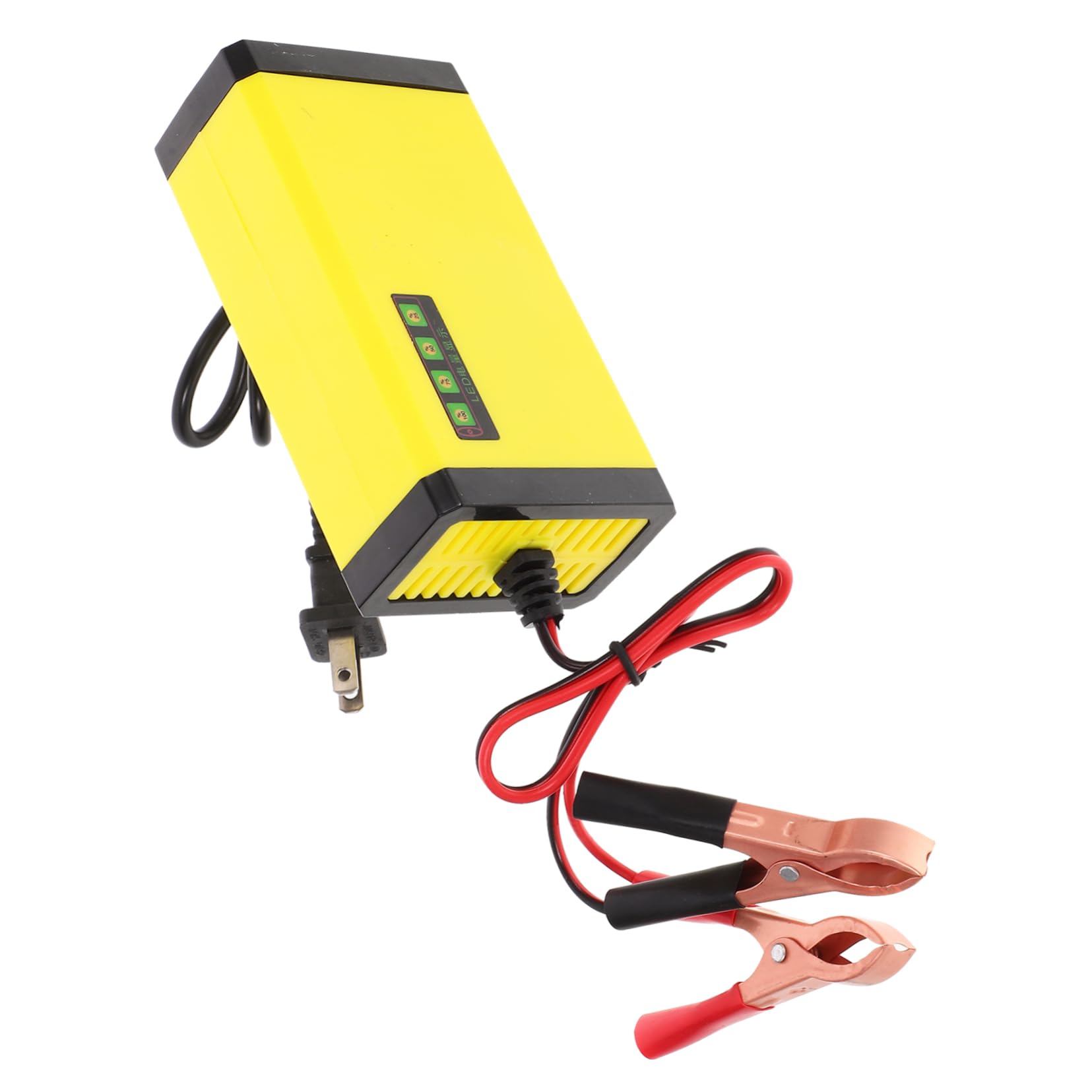 Cabilock Motorcycle Battery Charger with Power Display Automatic Maintainer for Batteries Compatible with Lawn Mowers Cars and Boats US Plug Easy to Use and Portable