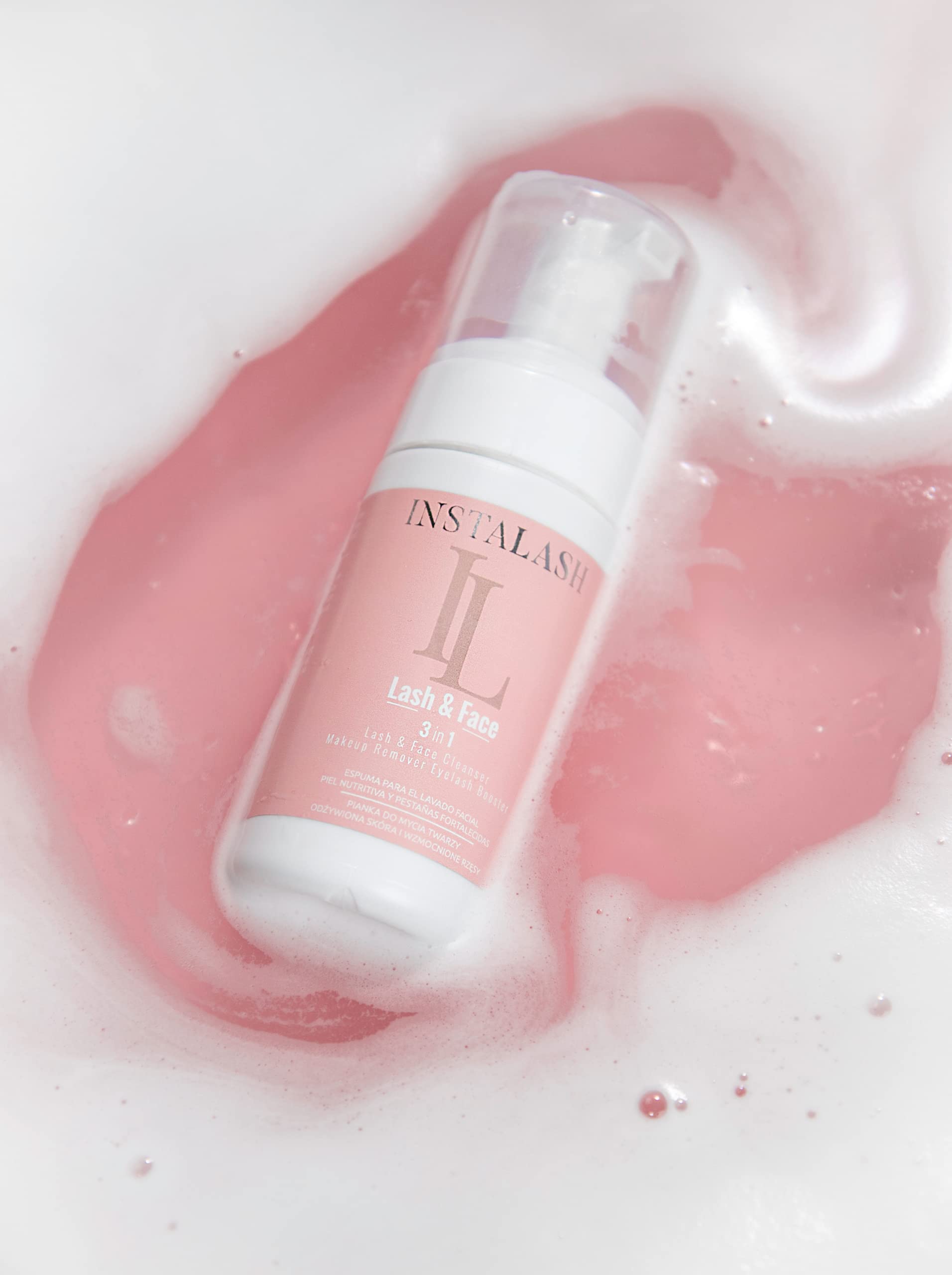 Lash & Face Cleanser 100 ml, Mousse Detergente viso, Detergente Ciglia, Pulizia Viso, Shampoo per Ciglia, Lash Lift