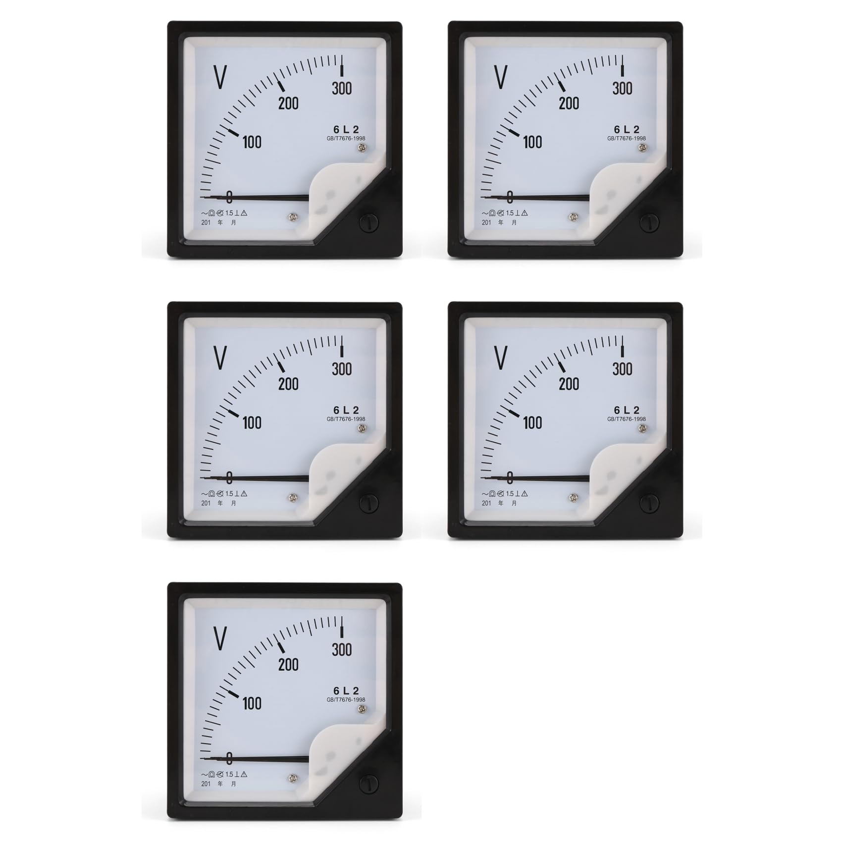 Jnchdghwa As Shown 5X 6L2 Voltmeter Ac 300V Pointer Type Voltage Meter Mechanical Header