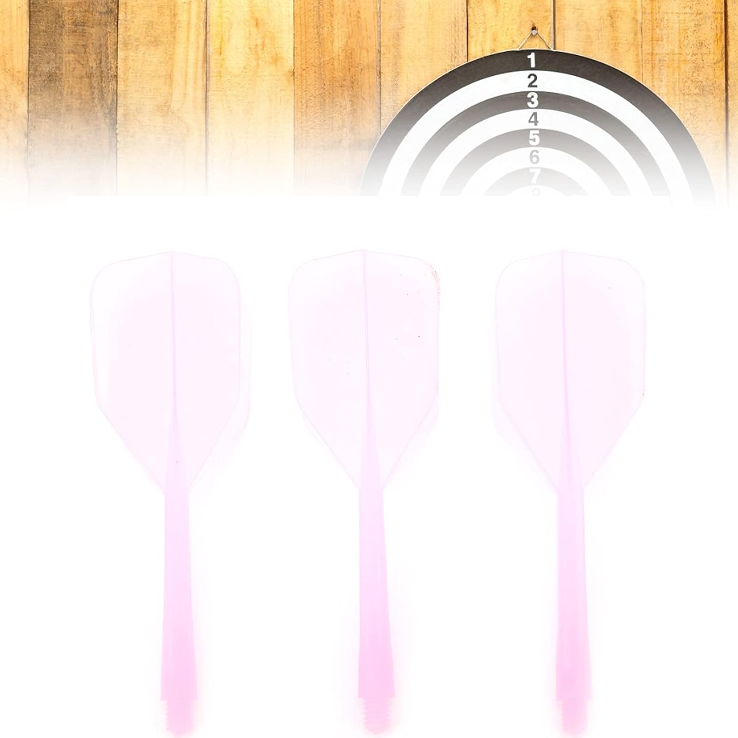 3 Pcs Shaft and Flights, ABS Integrated Transparent Darts Shaft &Flight Combo Standard Flights Anti Break () Sports