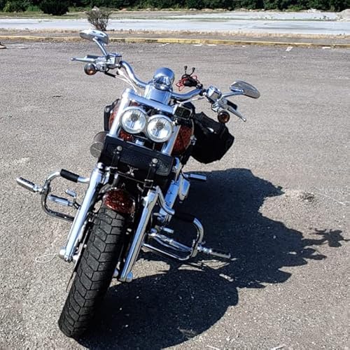 Wsays 1 1/4" Mustache Engine Guard Highway Crash Bars Compatible With 2006-2017 Harley Dyna Low Rider Street Bob Super Glide Wide Glide Fat Bob #TOP5