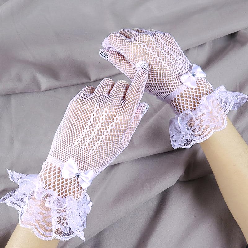 Durzasvo Womens 2PC Fascinator And Lace Glove Set