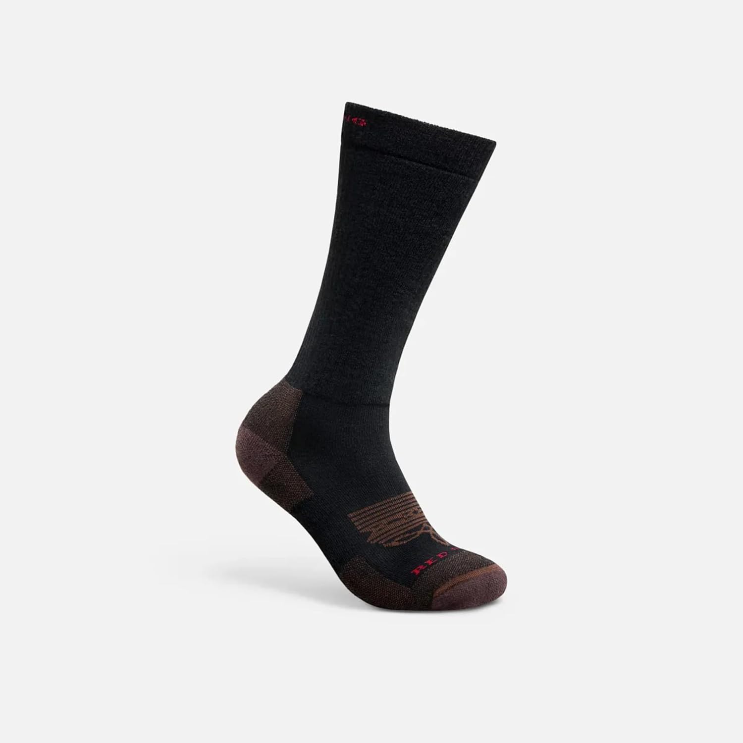 Red Wing Shoes Western Boot Over-the-Calf Socks, Made in USA, Stretchable Polyester/Nylon/Cotton Blend - Image 2