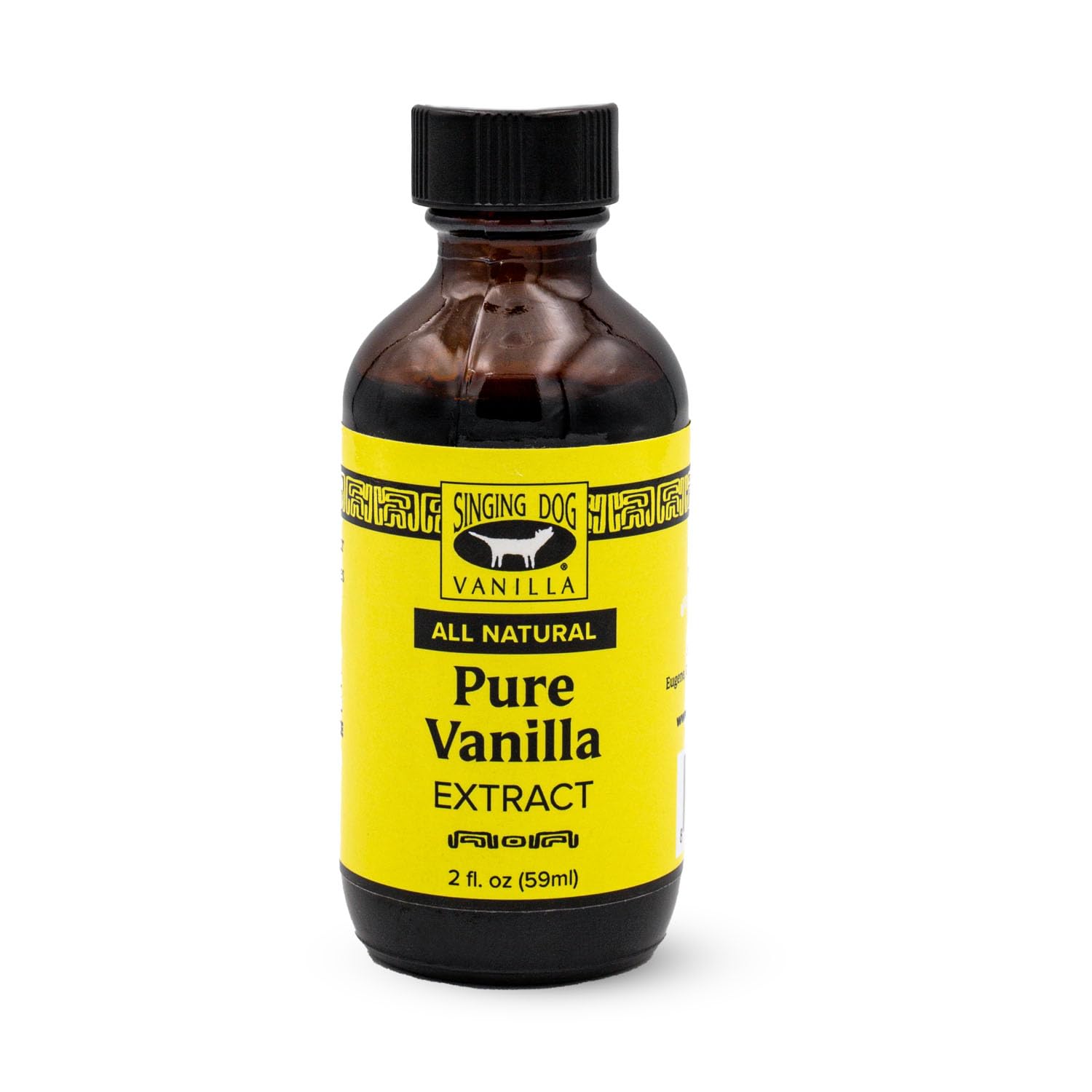 Singing Dog Vanilla: Pure Vanilla Extract - 2 Fluid Ounce Bottle, Sugar-Free Vanilla, All-Natural, Non-GMO, Corn-Free, Kosher, Vegan, Packaged in Allergen-Free, USA Facilities