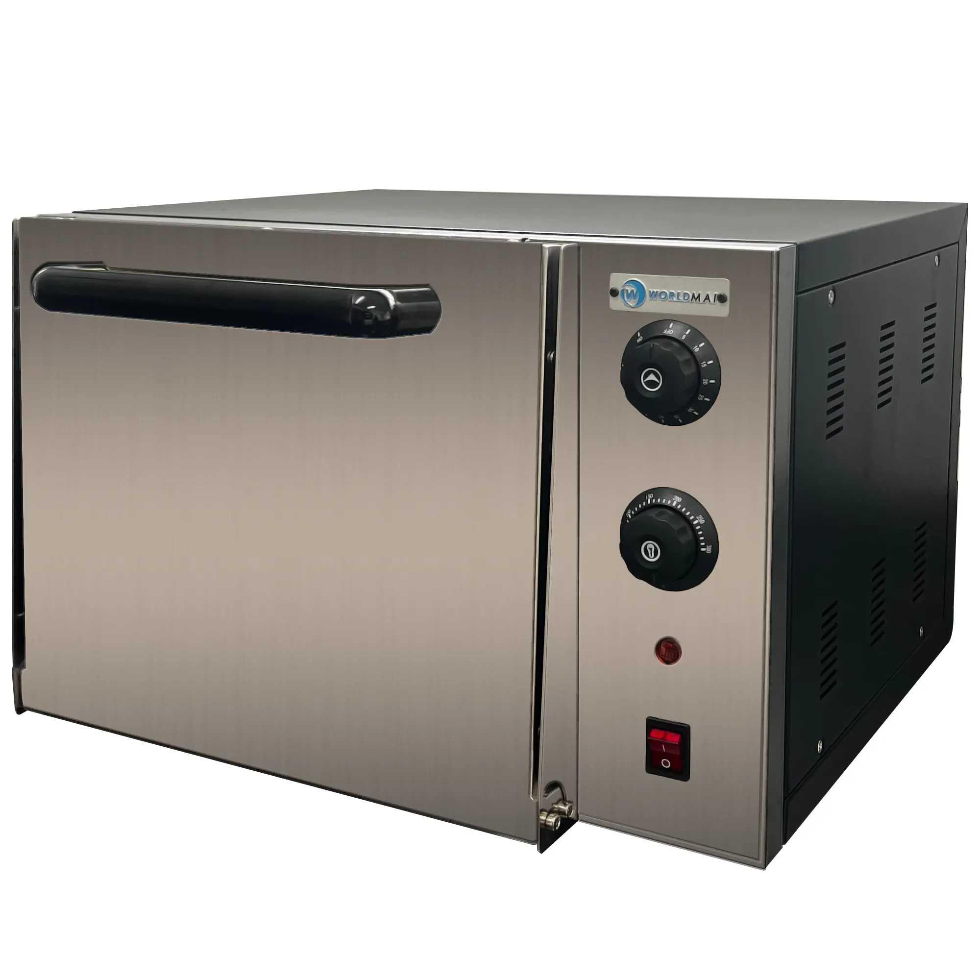 MBH – Horno para Pizzas Profesional WORLDMAI de 2 Pisos para Hostelería. Horno Eléctrico de Piedra Refractaria y Capacidad para 2 Pizzas de 33cm ideal para Bar, Restaurantes y Pizzerías.
