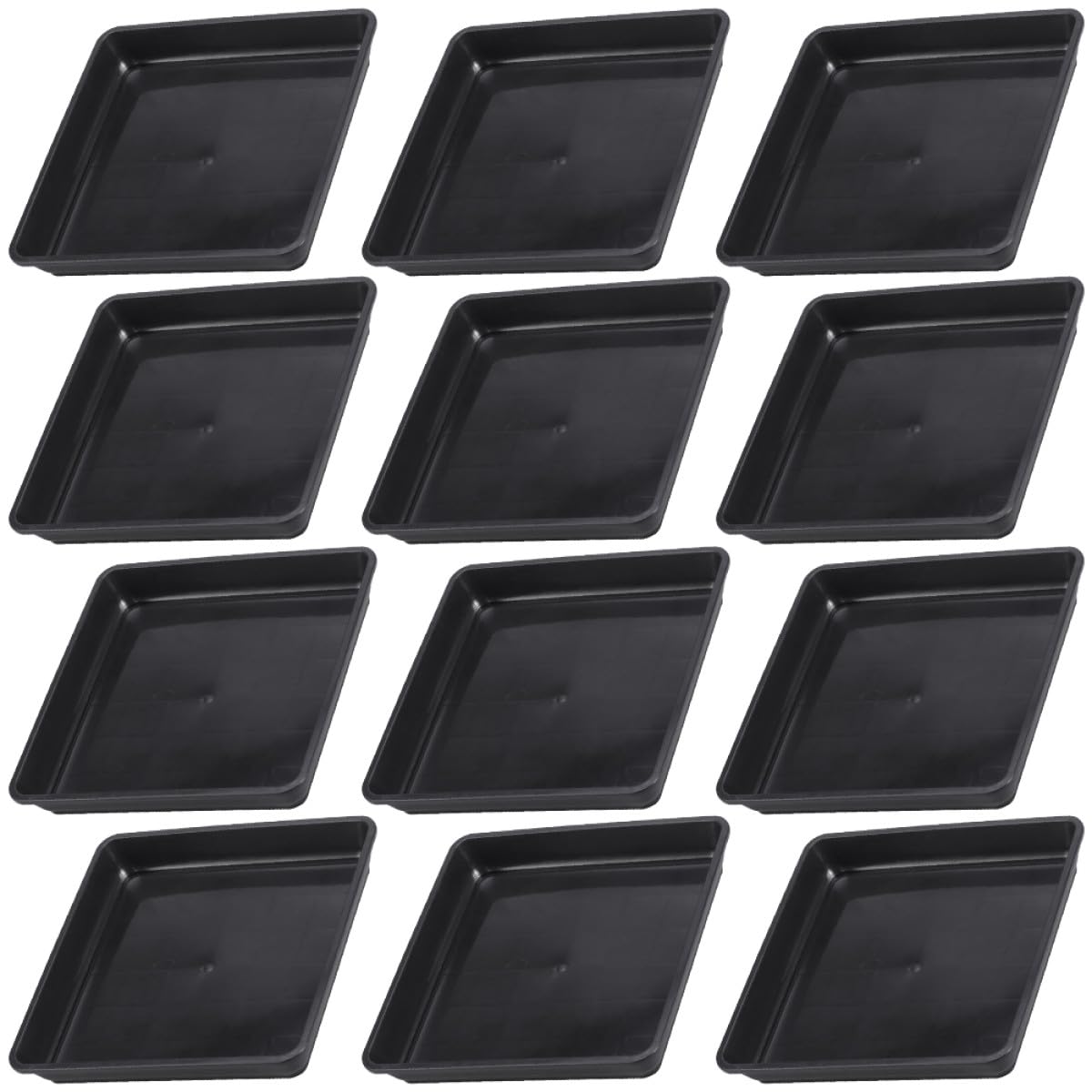 Lurrose Bandejas de Agua para Plantas 15 Piezas Platillos de Plástico No Poroso 18X18 CM para Macetas Facilidad de Movimiento y Protección del Suelo