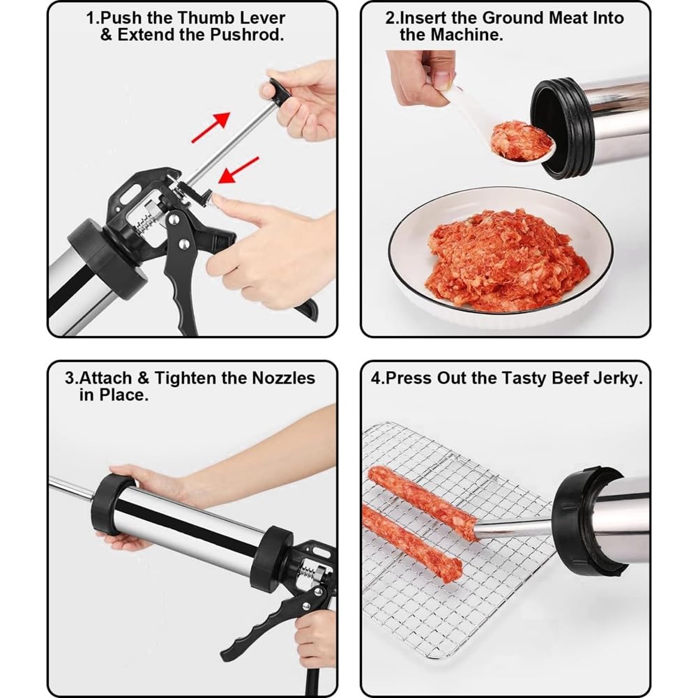 Kit de Fabrication Saccadé, Saccadé en Acier Inoxydable pour Bœuf pour Le Marqueur de Chouchoux de Saucisse de Viande Hachée