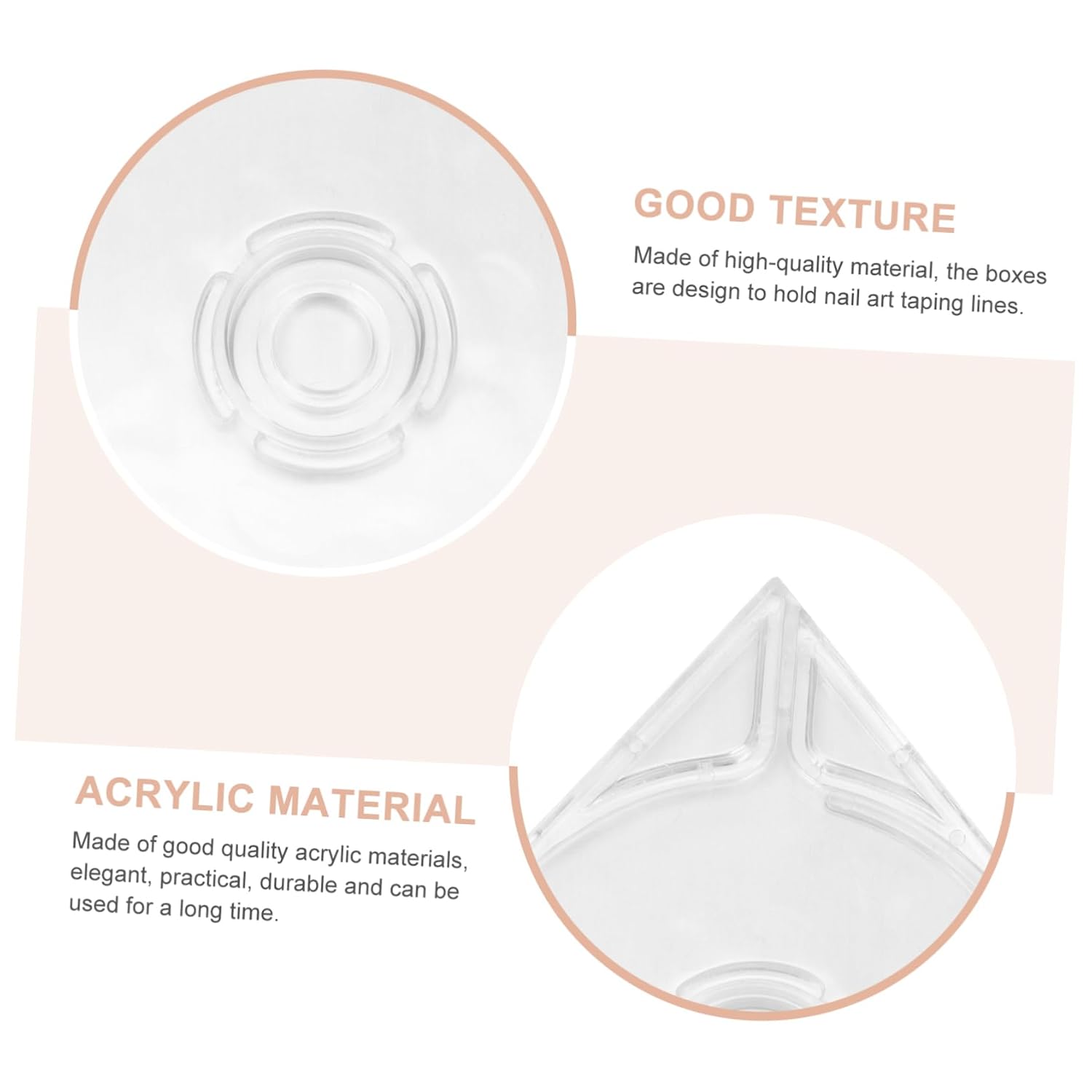 10pcs Transparent Nail Art Striping Tape Box for Manicure Supplies Easy Access Nail Line Holders for Creative Designs and Fine Detailing