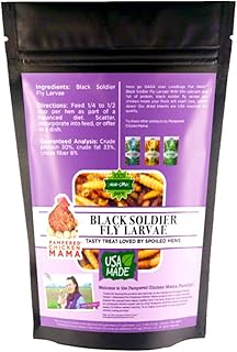 Dried Black Soldier Fly Larvae (Hermetia illucens) 4 lbs USA sourced - Non-GMO Nutrient-Dense Natural Chicken Feed - Ideal for Backyard Chickens