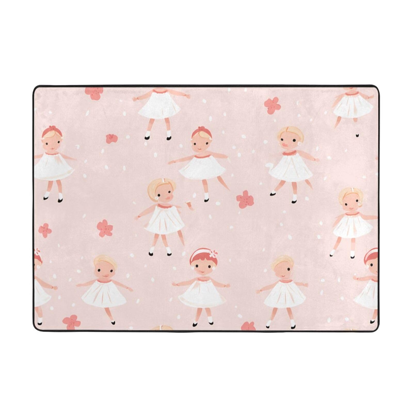 Tapis danseuse classique 203x147cm imprimé en velours fin et doux