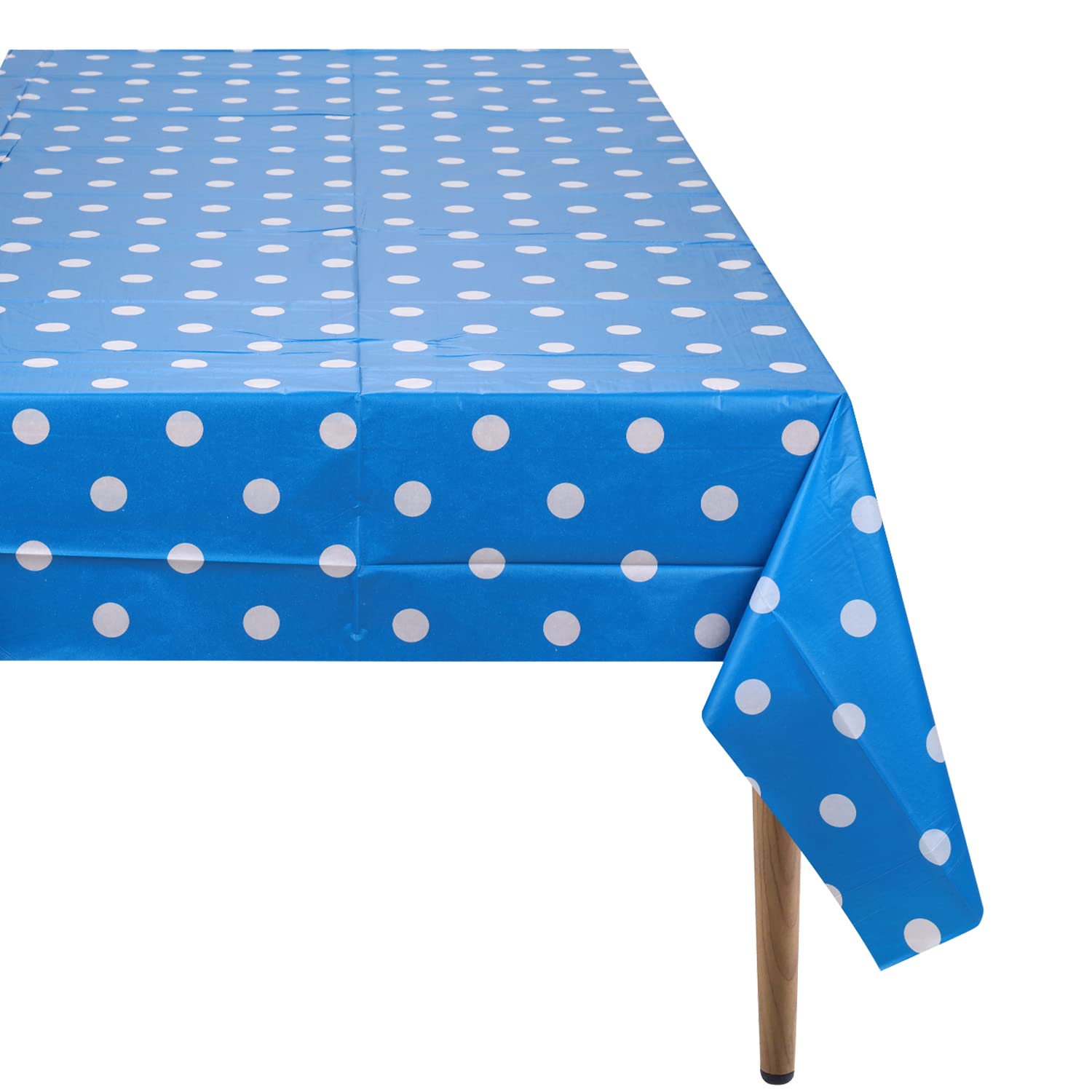 WedDecor Mantel Rectangular De Plástico Con Lunares Negros Y