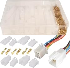 Coupler Connector 110 Type Flat Terminal Set 2 Poles 3 Poles 4 Pole 6 Pin 9 Poles Flat Terminal 2.8mm Male Female Wire Connection Car Motorcycle Speaker Terminal with Lock