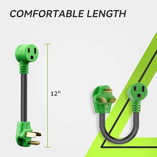 Miniatura 10 de RVMATE Cable adaptador de soldador de 50 amperios a 50 amperios, NEMA 14-50P a 6-50R convertidor eléctrico RV de 12 pulgadas