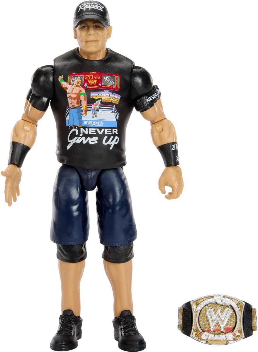 WWE John Cena Main Event Series Champions 2026 Action Figure with Title Belt, 6-inches