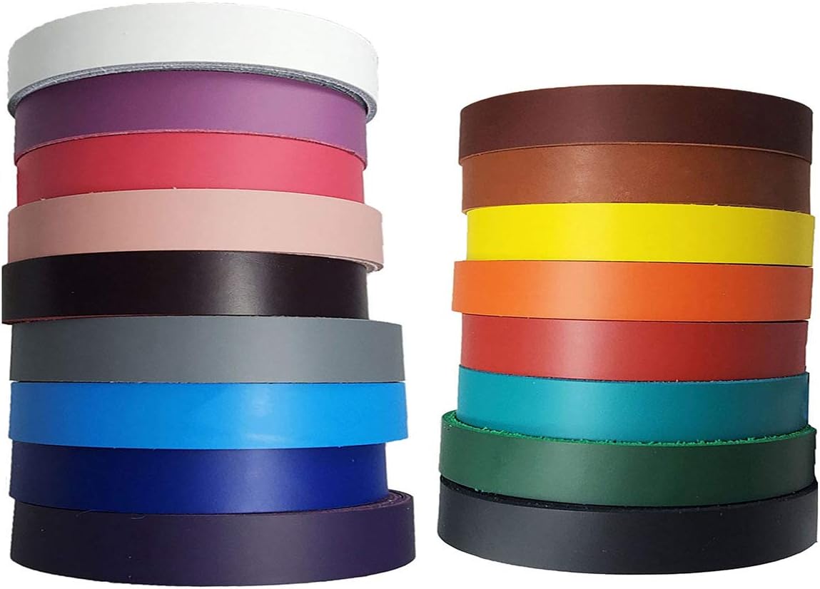 Leather Straps 3/4 Inch Latigo 6-7 oz. (2.4-2.6 mm) -Strong Quality USA Made Leather Straps Tooling Sewing Hobby Workshop Crafting Leather-Made in USA