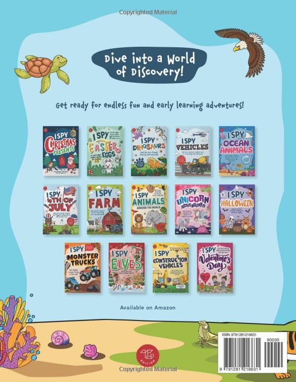 Image of I Spy Animals 2-in-1: Discover Amazing Creatures on Land and in the Sea! A Big Search and Find Book for Toddlers (I Spy Books for Toddlers)