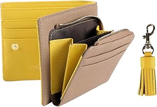 [スタイルオンバッグ] 財布 レディース 本革 二つ折り財布 LIZDAYS リズデイズ コンパクト財布 カードケース (グレーベージュ/イエロー) [並行輸入品]