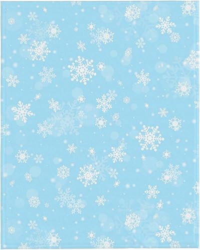 Miniatura 9 de Manta azul para mujer, suave manta de forro polar de verano de 50 x 40 pulgadas, manta ligera de viaje para cama, sofá, bonita decoración del hogar