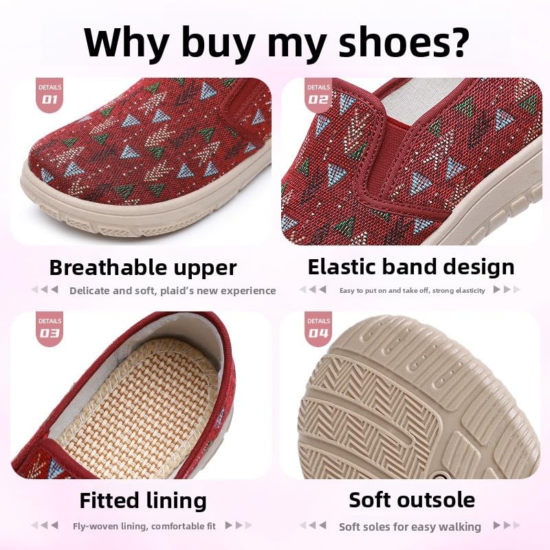 Shoes women's summer new single breathable mother shoes soft sole non-smelly feet casual one pedal cloth2