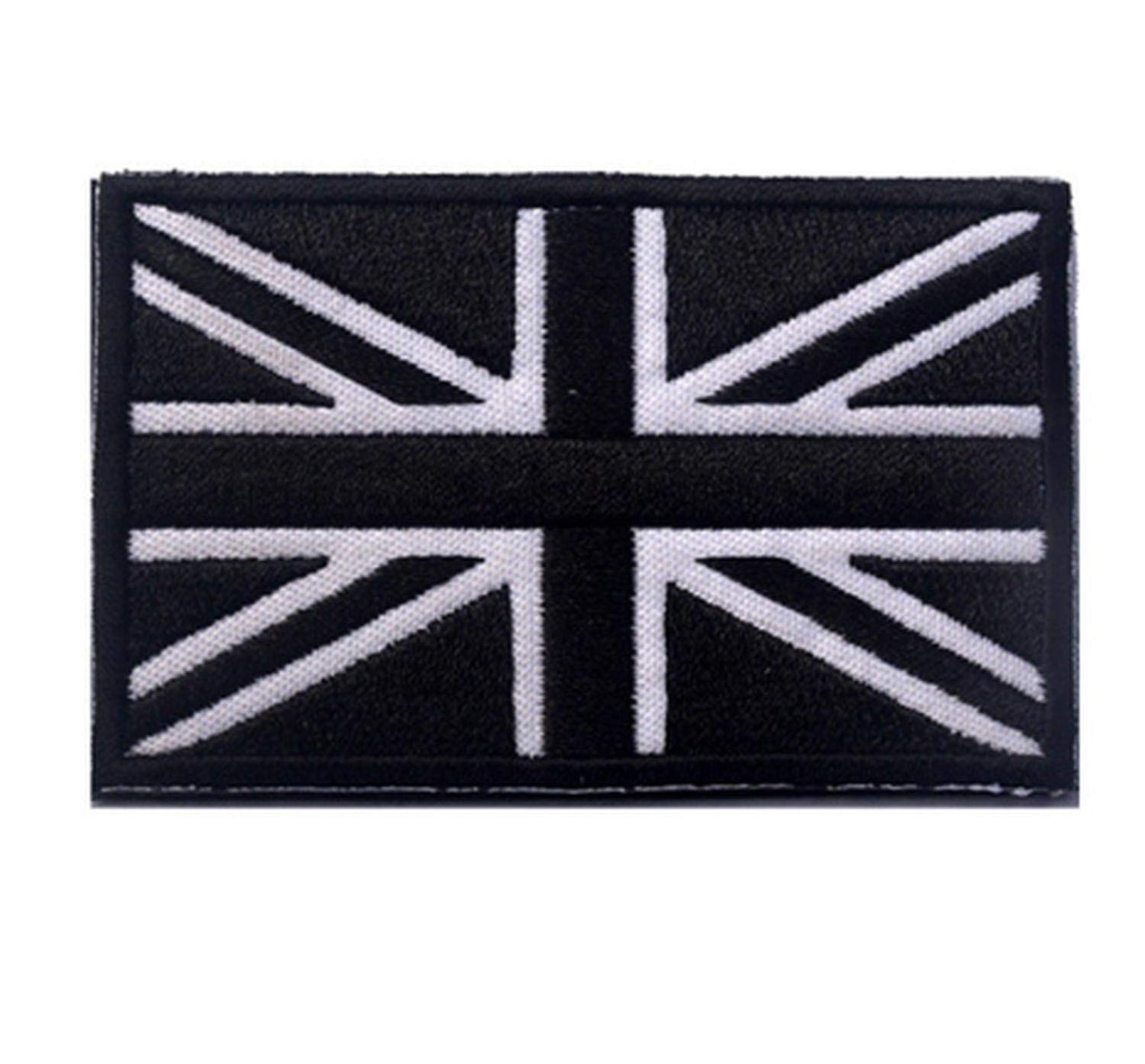 UK England Union Jack 8x5cm cool jacket backpack stitch on Velcro patch