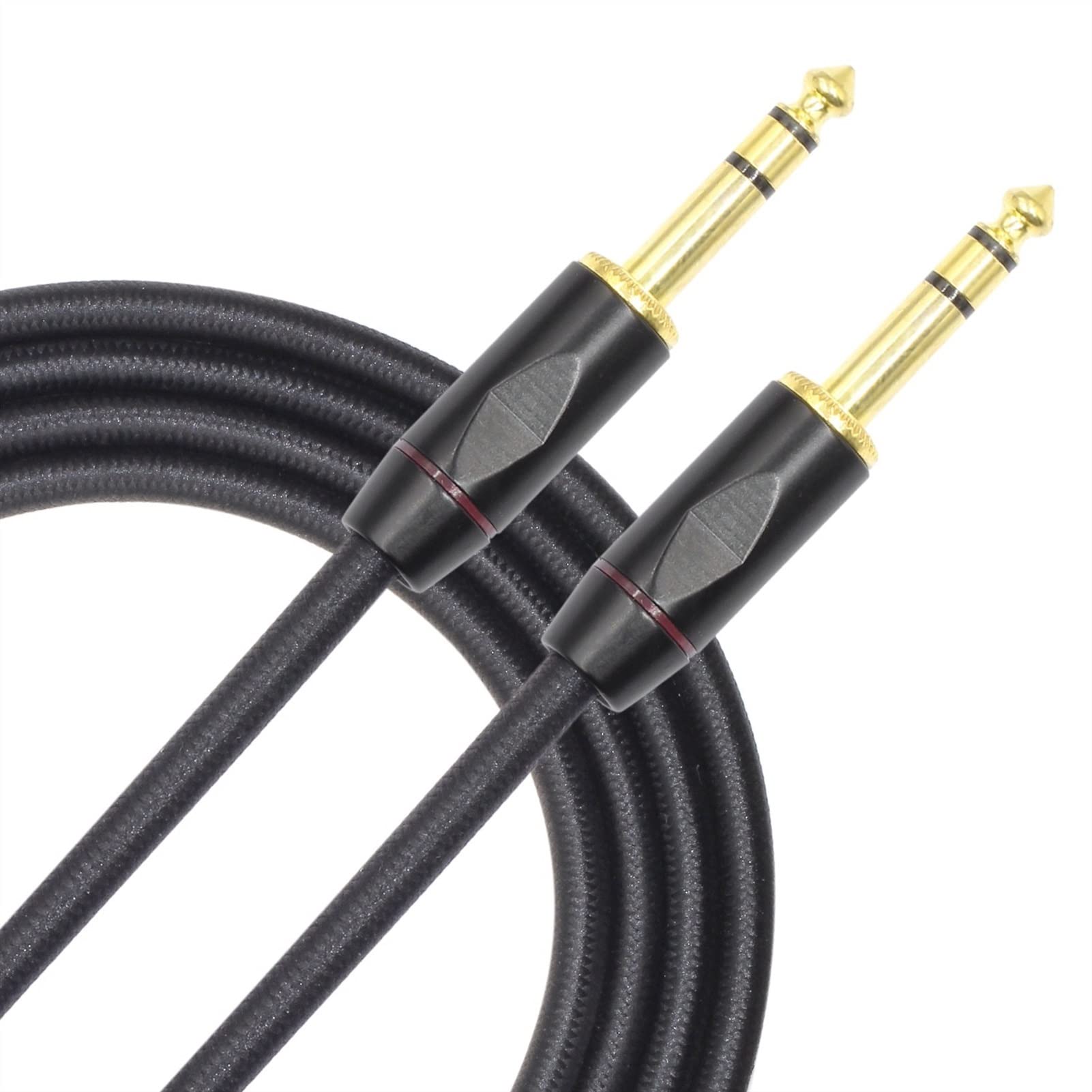 instrument gitarowy kabel Bawełniana Pleciona 6.35 Mężczyzna Do Męskiego Zrównoważonego Kabla Gitary 3 M Dla Wzmacniacza Miksera Gitary Bass