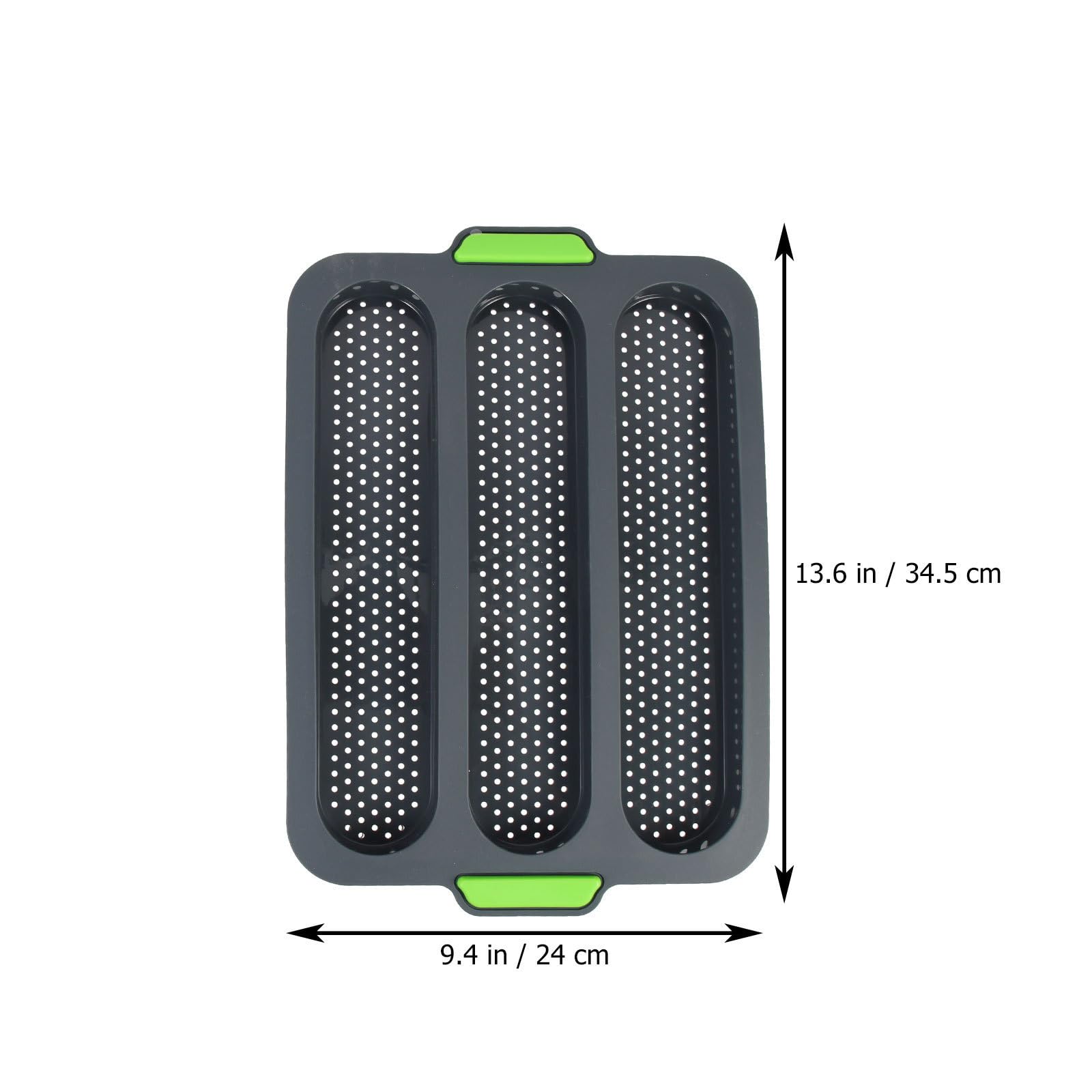ABOOFAN Molde de Pan de Silicona para Hornear 8 Cavidades y 3 Ranuras para Baguette, Herramienta para Mejorar Habilidades de Panadería DIY y Profesional