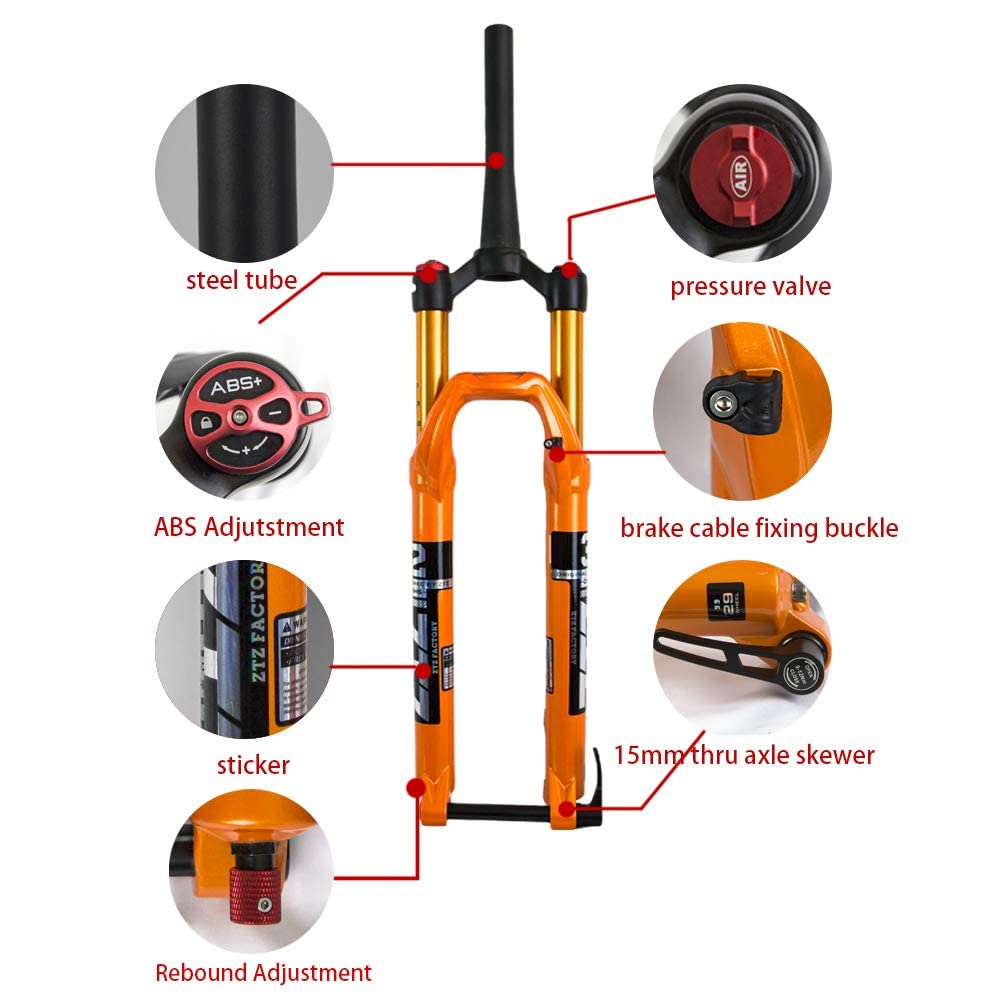 ZTZ MTB Forks Mountain Bike Suspension Fork 27.5 29 Inch Thru Axle
