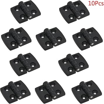 Hinges 10PCS Black Plastic Door Bearing Butt Hinges Cabinet Drawer Jewellery Box Hinge