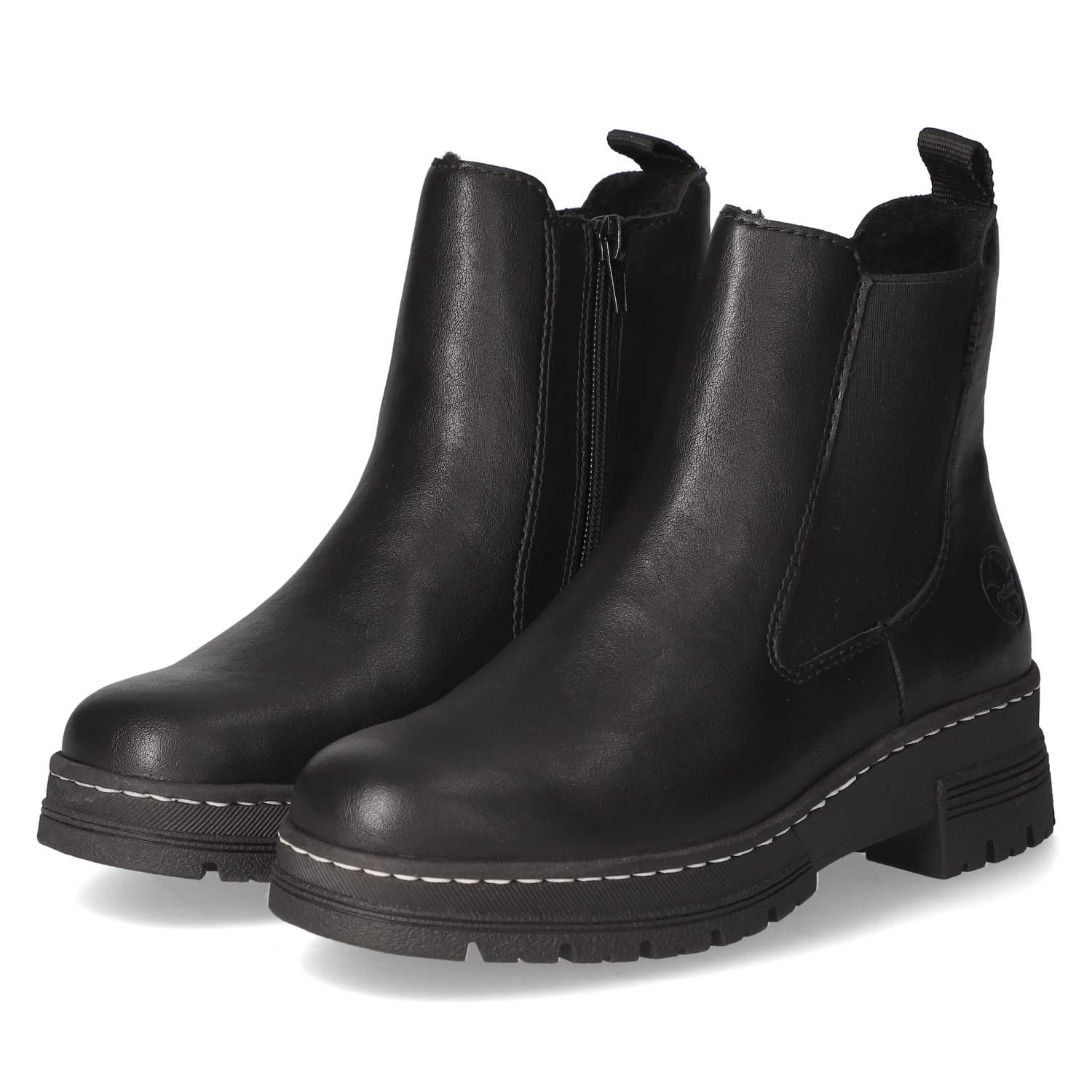 Rieker Women's 73892 Chelsea Boots, Black, 40 EU, Black, 6.5 UK