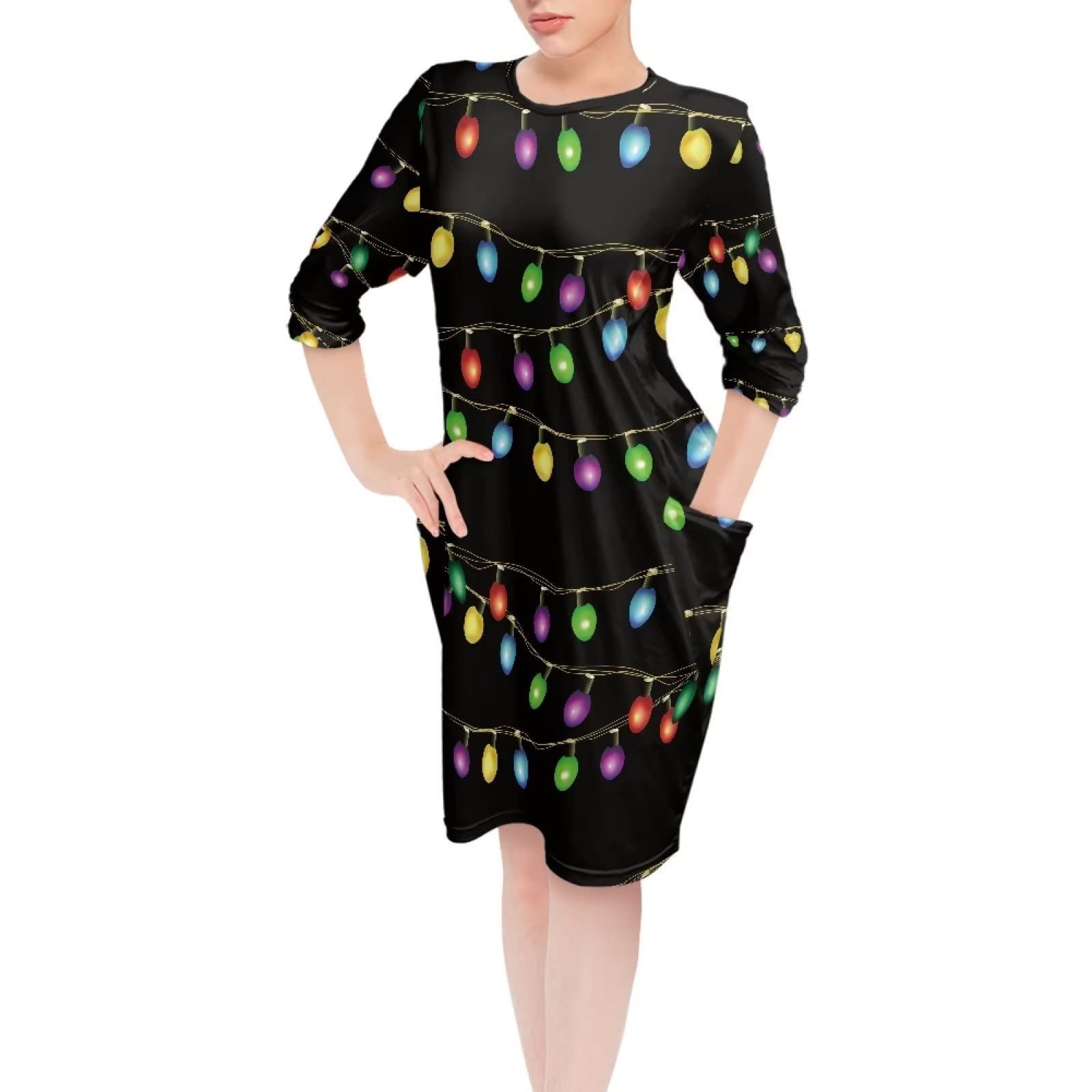 Belidome Mujeres Camisón Vestido Pijamas Invierno Sexy Sleepwear Manga Larga, A granel ligero, L
