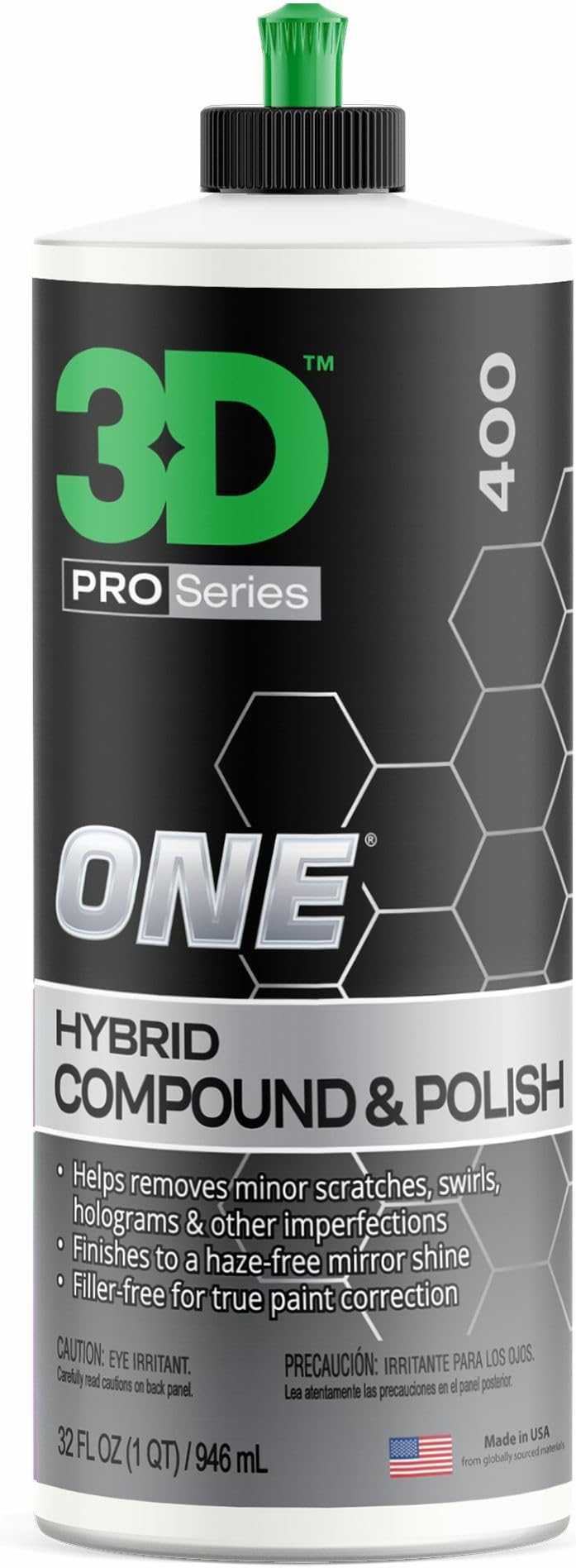 3D One Car Scratch & Swirl Remover - Rubbing Compound & Finishing Polish - Buffing Compound Swirl Remover - Right Car Paint Correction 16oz